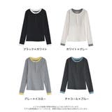 配色ヘンリーネックレイヤード風長袖トップス | Re:EDIT | 詳細画像18 