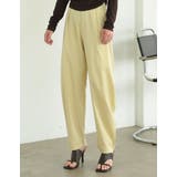 イエロー(510) | リネンライクタックバレルレッグパンツ | Re:EDIT