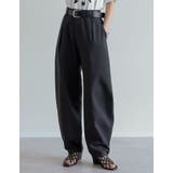 リネンライクタックバレルレッグパンツ | Re:EDIT | 詳細画像2