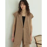 リネンライク金ボタンテーラードジレベスト | Re:EDIT | 詳細画像3