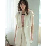 リネンライク金ボタンテーラードジレベスト | Re:EDIT | 詳細画像4