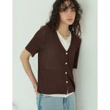 リブニット配色レイヤード風半袖カーディガン | Re:EDIT | 詳細画像21