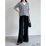 リブニット配色レイヤード風半袖カーディガン | Re:EDIT | 詳細画像35