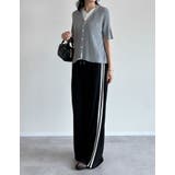 リブニット配色レイヤード風半袖カーディガン | Re:EDIT | 詳細画像36