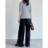 リブニット配色レイヤード風半袖カーディガン | Re:EDIT | 詳細画像37