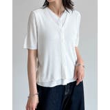 リブニット配色レイヤード風半袖カーディガン | Re:EDIT | 詳細画像38