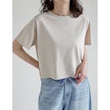 ベージュ(504) | [リニューアル][接触冷感][UVカット]セミクロップド半袖Tシャツ | Re:EDIT