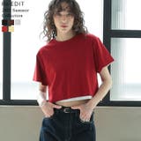 [2025 SUMMER COLLECTION]セミクロップド半袖Tシャツ | Re:EDIT | 詳細画像1 