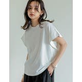 オフホワイト(502) | [二の腕カバー]鹿の子フレンチスリーブトップス | Re:EDIT