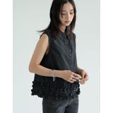 ブロード裾フリルノースリーブブラウス | Re:EDIT | 詳細画像14