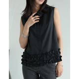 ブロード裾フリルノースリーブブラウス | Re:EDIT | 詳細画像15