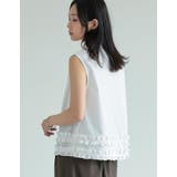 ブロード裾フリルノースリーブブラウス | Re:EDIT | 詳細画像7