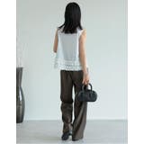 ブロード裾フリルノースリーブブラウス | Re:EDIT | 詳細画像8