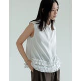 ブロード裾フリルノースリーブブラウス | Re:EDIT | 詳細画像9