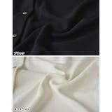 ポーラVネックフレアスリーブ切り替え半袖ブラウス | Re:EDIT | 詳細画像18