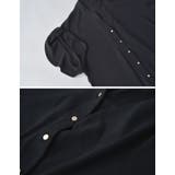 ポーラVネックフレアスリーブ切り替え半袖ブラウス | Re:EDIT | 詳細画像16