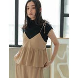 カットジャガードショルダーリボンVネックペプラムビスチェ | Re:EDIT | 詳細画像16