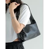 フェイクレザースタッズ付きショルダーバッグ | Re:EDIT | 詳細画像11