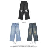 [低身長/高身長サイズ有]ダメージデニムワイドストレートパンツ | Re:EDIT | 詳細画像18 