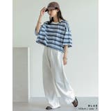 [2025 SUMMER COLLECTION]綿天竺マルチボーダーＴシャツ | Re:EDIT | 詳細画像10 