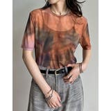 オレンジ(508) | タイダイ柄パワーメッシュTシャツ | Re:EDIT