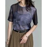 ブルー(511) | タイダイ柄パワーメッシュTシャツ | Re:EDIT