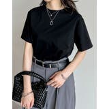 [接触冷感]コットンブレンドスムース天竺ベーシックTシャツ | Re:EDIT | 詳細画像3 