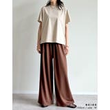 [接触冷感]コットンブレンドスムース天竺ベーシックTシャツ | Re:EDIT | 詳細画像21 