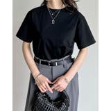 [接触冷感]コットンブレンドスムース天竺ベーシックTシャツ | Re:EDIT | 詳細画像31 