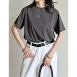 [接触冷感]コットンブレンドスムース天竺ベーシックTシャツ | Re:EDIT | 詳細画像32 