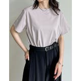 [接触冷感]コットンブレンドスムース天竺ベーシックTシャツ | Re:EDIT | 詳細画像38 