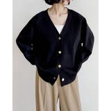 スポンジニットメタルボタンドルマンカーディガン | Re:EDIT | 詳細画像2