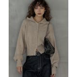 ベージュ(504) | [2025AW COLLECTION]ミックスニットハイネックカーディガン | Re:EDIT