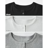 テレコリブドットボタンヘンリーネックTシャツ | Re:EDIT | 詳細画像19