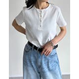 テレコリブドットボタンヘンリーネックTシャツ | Re:EDIT | 詳細画像12