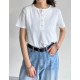 テレコリブドットボタンヘンリーネックTシャツ | Re:EDIT | 詳細画像2