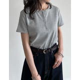 テレコリブドットボタンヘンリーネックTシャツ | Re:EDIT | 詳細画像3