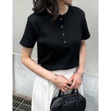 テレコリブドットボタンヘンリーネックTシャツ | Re:EDIT | 詳細画像4