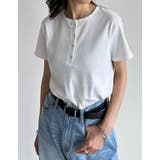 テレコリブドットボタンヘンリーネックTシャツ | Re:EDIT | 詳細画像10