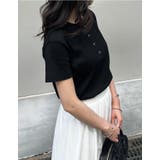 テレコリブドットボタンヘンリーネックTシャツ | Re:EDIT | 詳細画像22