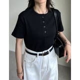 テレコリブドットボタンヘンリーネックTシャツ | Re:EDIT | 詳細画像24