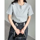 テレコリブドットボタンヘンリーネックTシャツ | Re:EDIT | 詳細画像35