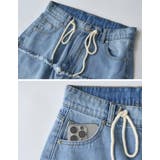 コットンデニムロープベルト付きワイドバレルレッグカーブパンツ | Re:EDIT | 詳細画像29