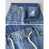 コットンデニムロープベルト付きワイドバレルレッグカーブパンツ | Re:EDIT | 詳細画像30