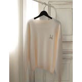 ワンポイント刺繍ロゴエンブレムニットトップス | Re:EDIT | 詳細画像5