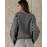 ワンポイント刺繍ロゴエンブレムニットトップス | Re:EDIT | 詳細画像9