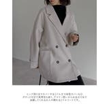 フェイクウールルーズシルエットダブルテーラードジャケット | Re:EDIT | 詳細画像12