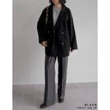 フェイクウールルーズシルエットダブルテーラードジャケット | Re:EDIT | 詳細画像13