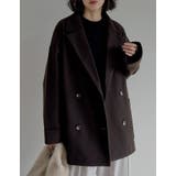 フェイクウールルーズシルエットダブルテーラードジャケット | Re:EDIT | 詳細画像9