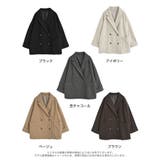 フェイクウールルーズシルエットダブルテーラードジャケット | Re:EDIT | 詳細画像18